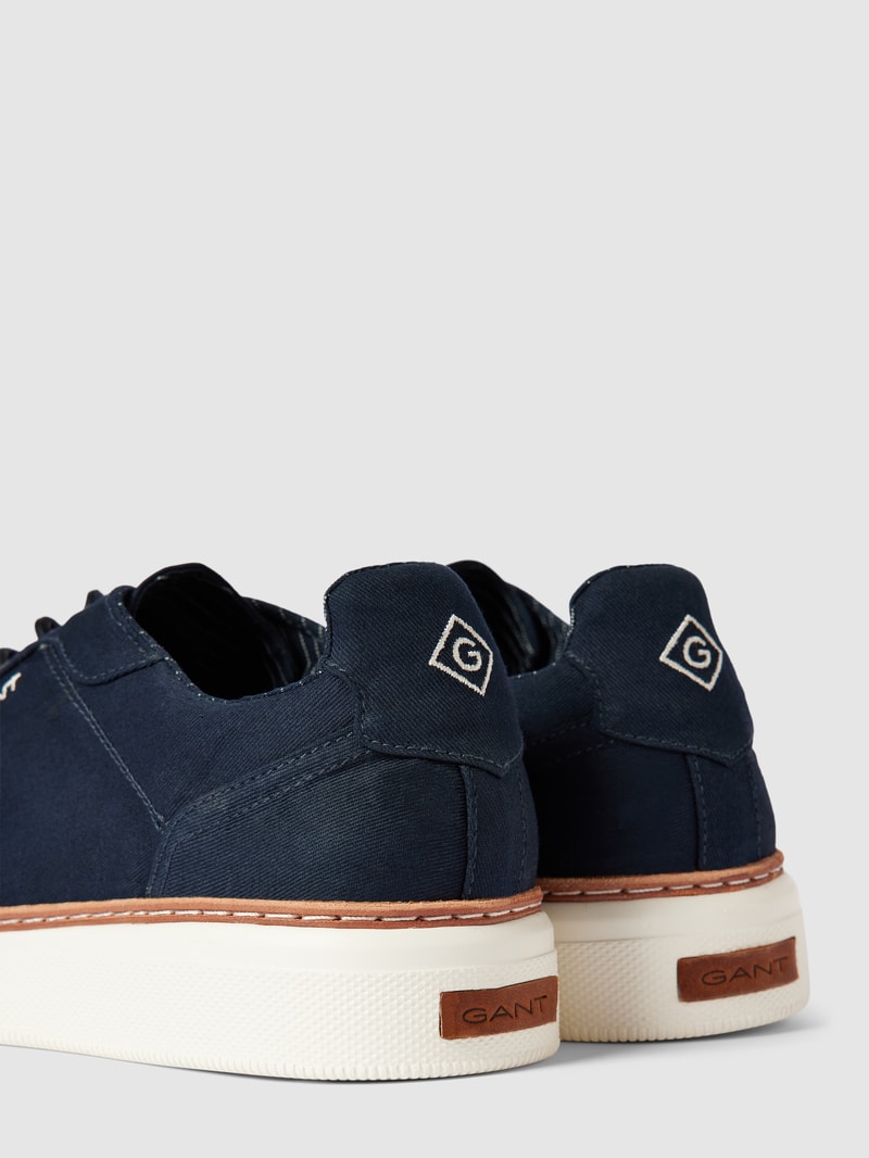 Sneaker mit Label-Stitching Modell 'San Prep' in marineblau