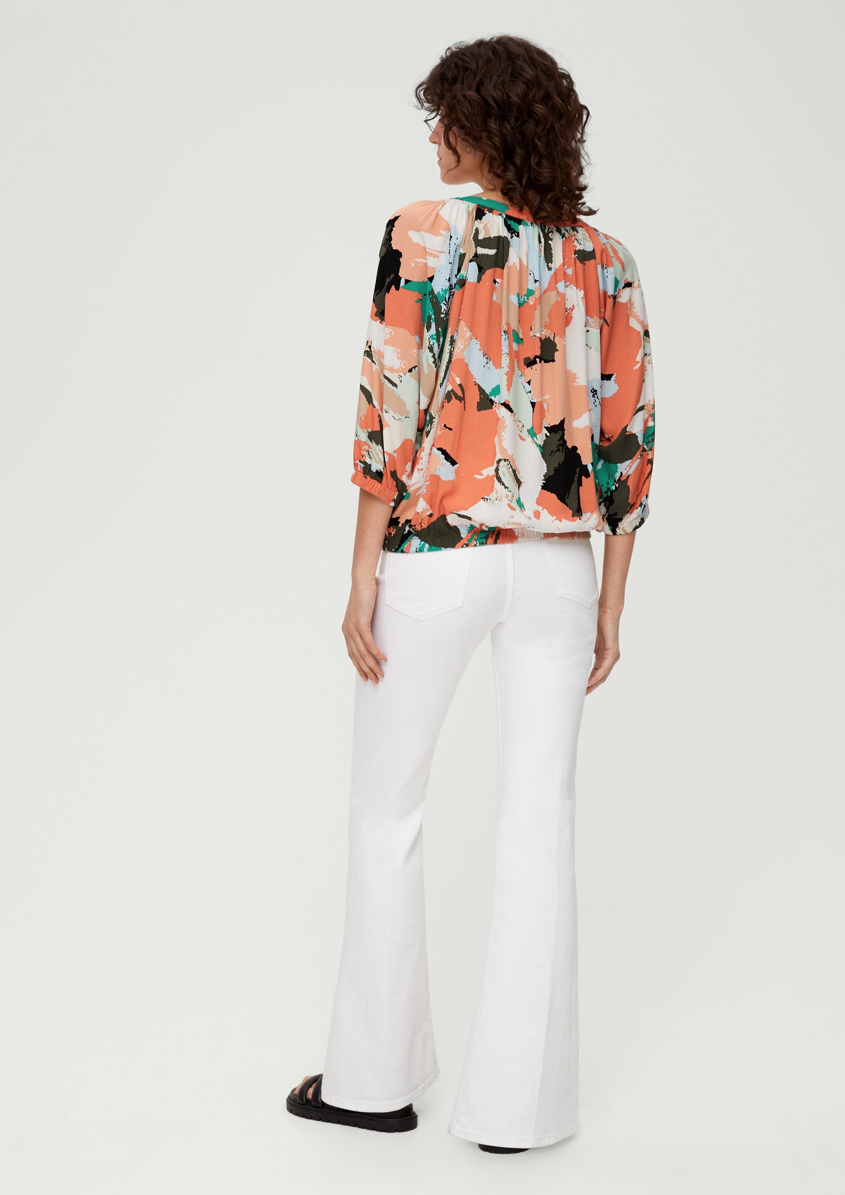 Viskosebluse mit Allover-Muster  2128336-27B2