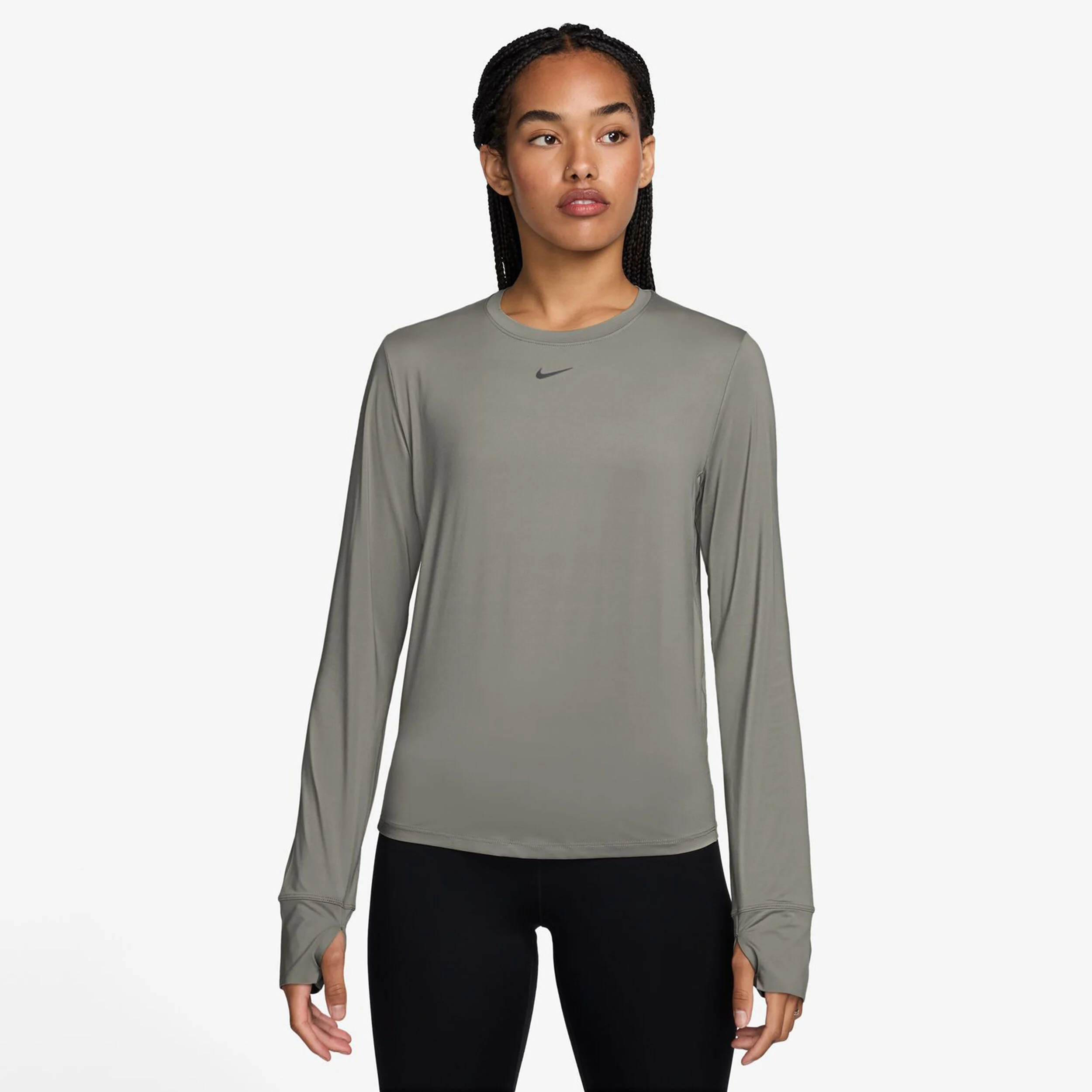 Dri-Fit One Classic Longsleeve Damen - Oliv