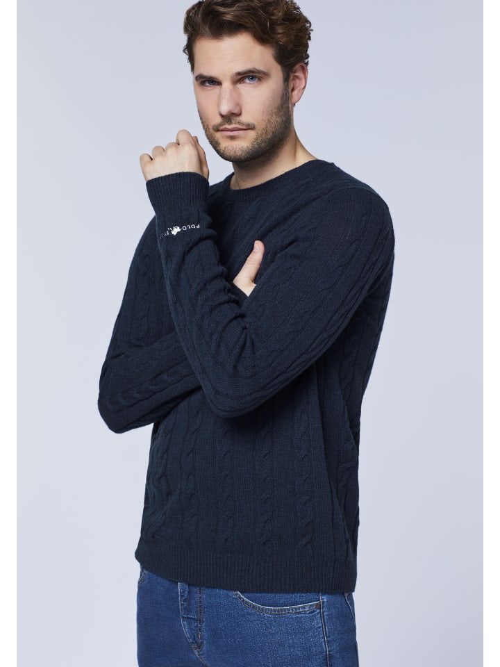 Polo Sylt Strickpullover in Blau günstig kaufen