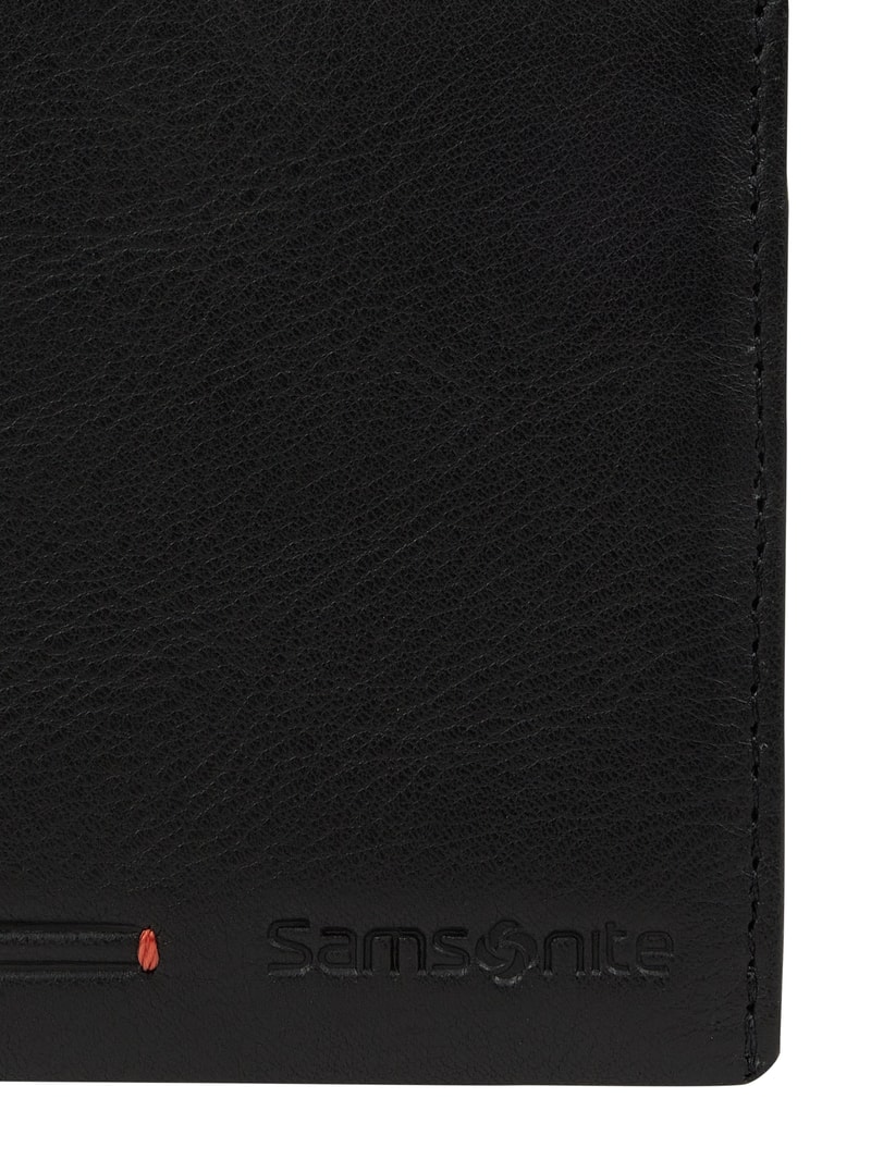 Portemonnaie aus Leder Modell 'Simpla' - RFID-blocking in schwarz