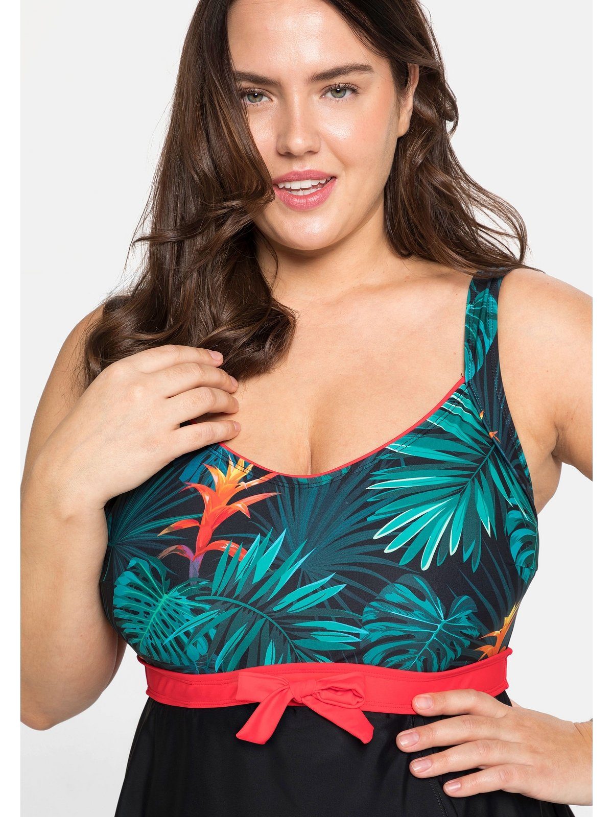 sheego by Joe Browns Tankini-Top Große Größen, mit Rockteil in Wickeloptik, ohne Badehose