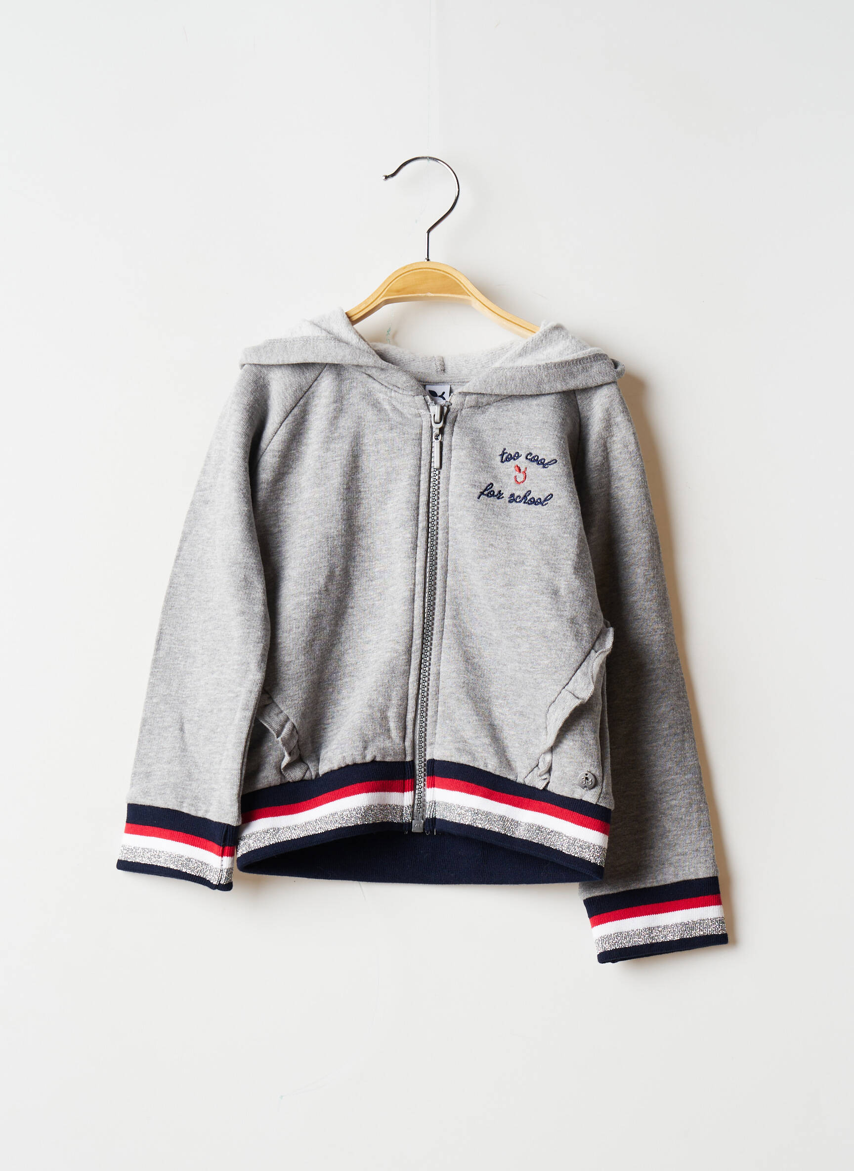 3 Pommes Vestecasual Fille couleur gris