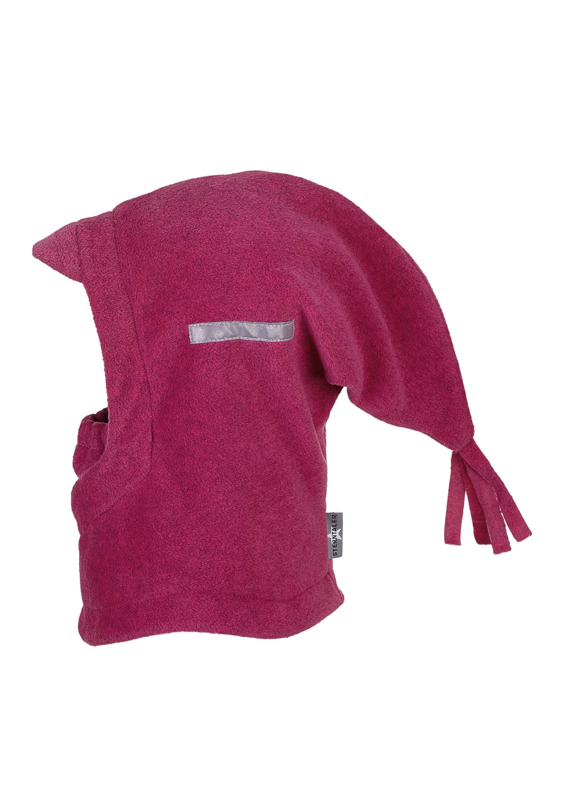 Schalmütze aus Microfleece mit Zipfel und Schirm