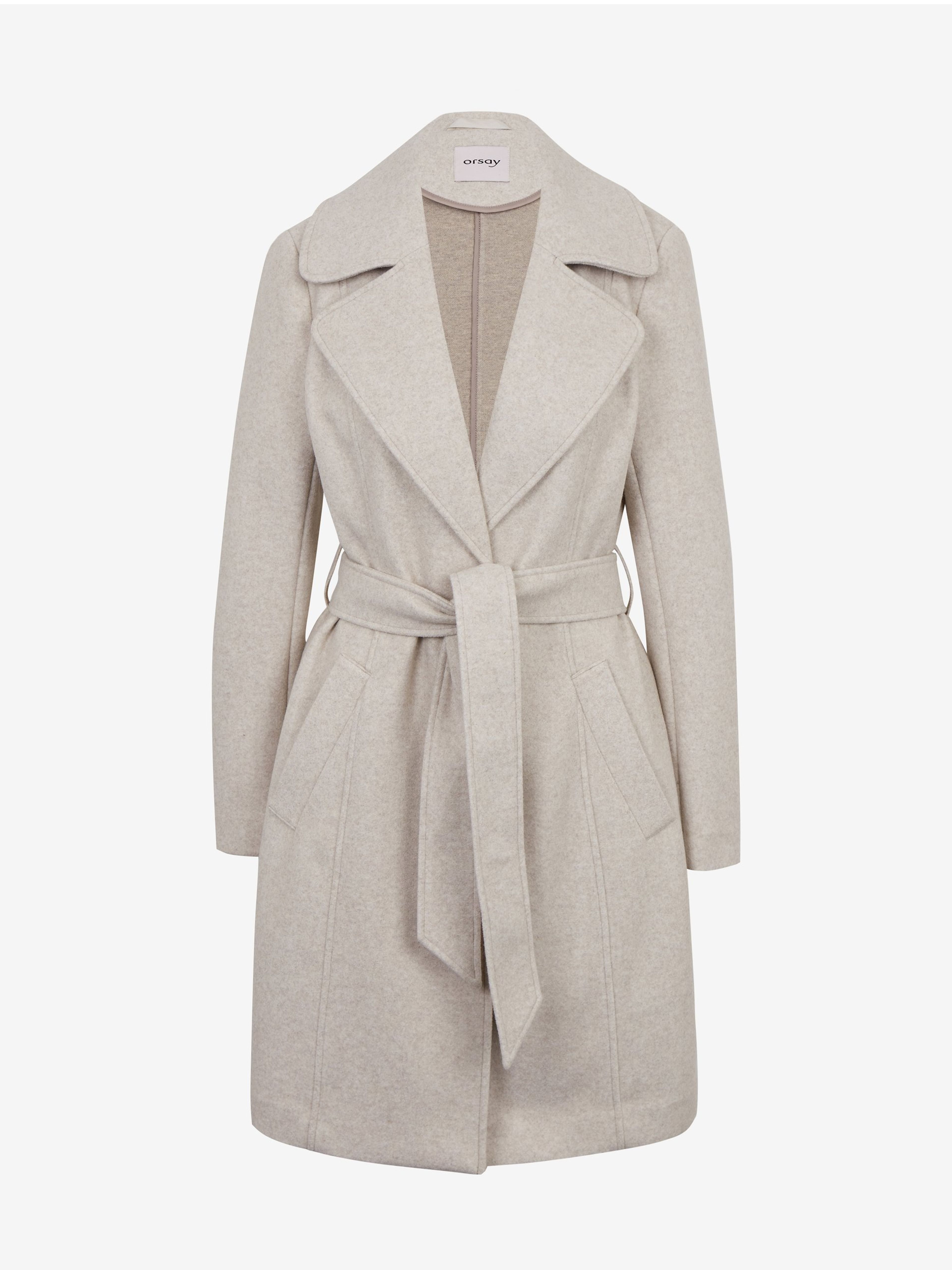 Beige Damen Wintermantel mit Gürtel ORSAY