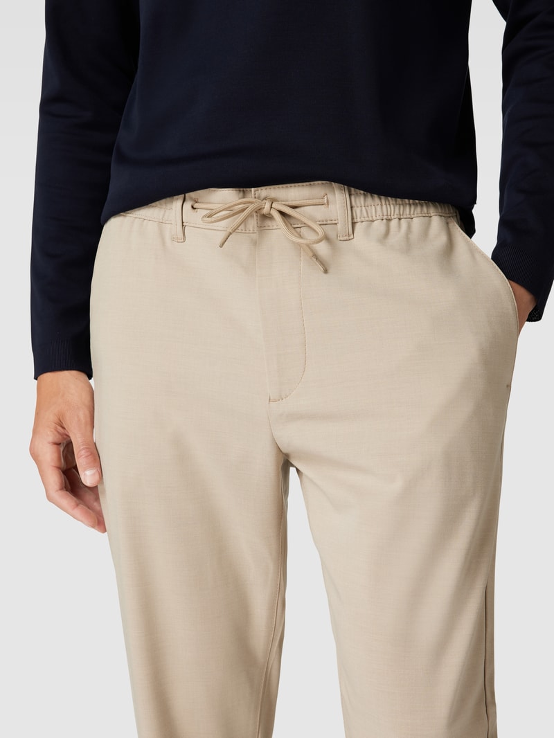 Stoffhose mit Tunnelzug in ecru