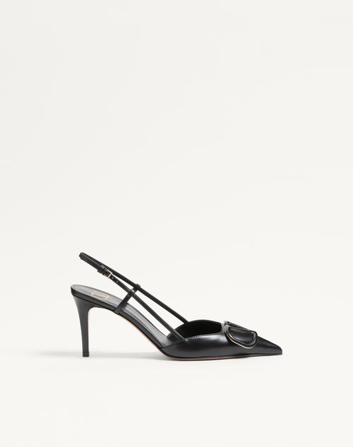 VLogo Signature Slingback Decote em pele de bezerro 80 mm