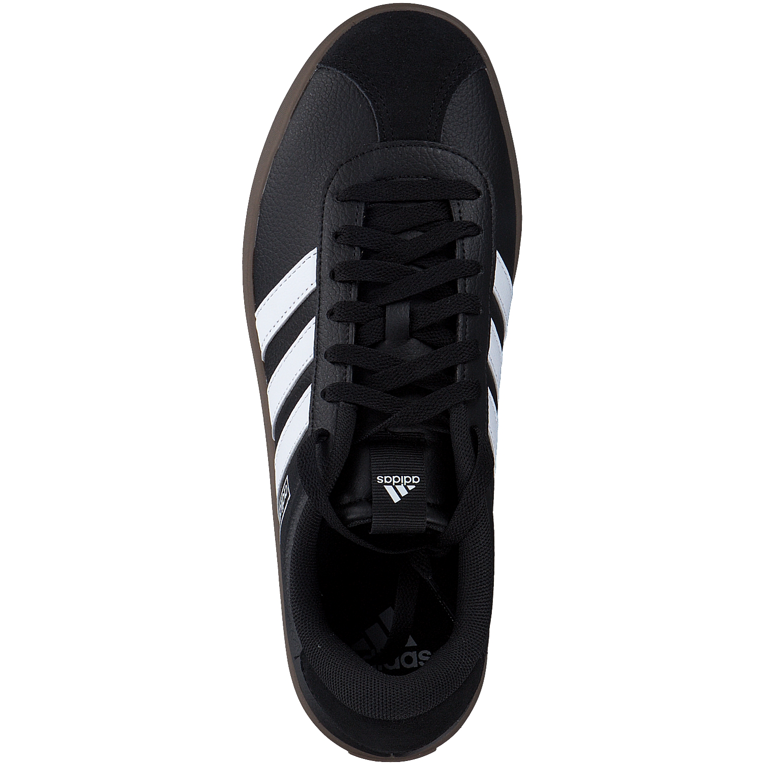 adidas ID8796 VL Court 3.0, Schnürschuhe, Damen, black/white/gums