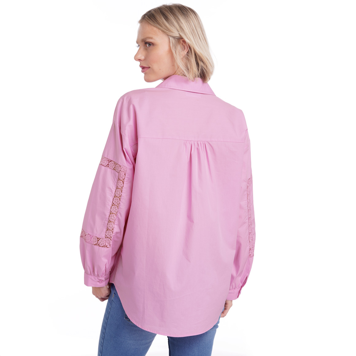 Damen Bluse mit Häkelspitze