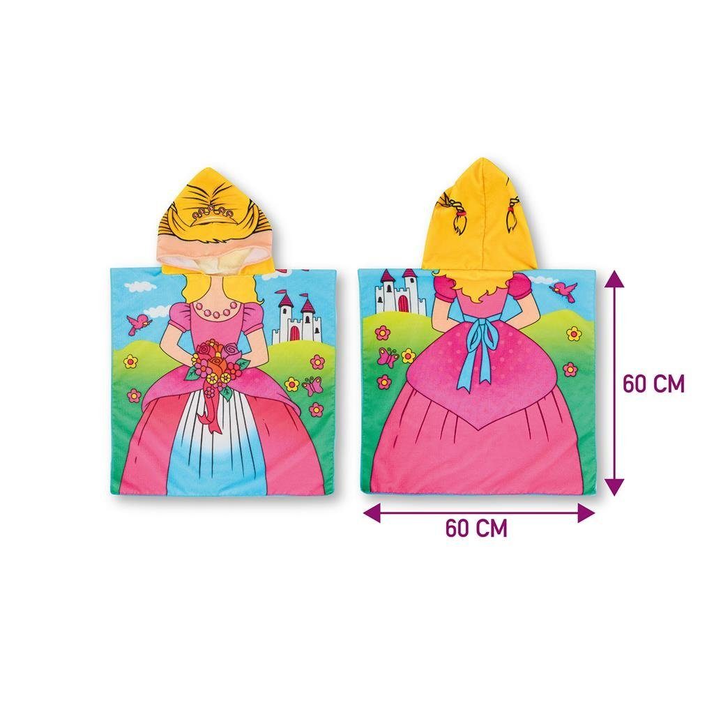 Kinderbademantel Kinder Poncho Handtuch Prinzessin Badetuch Strandtuch