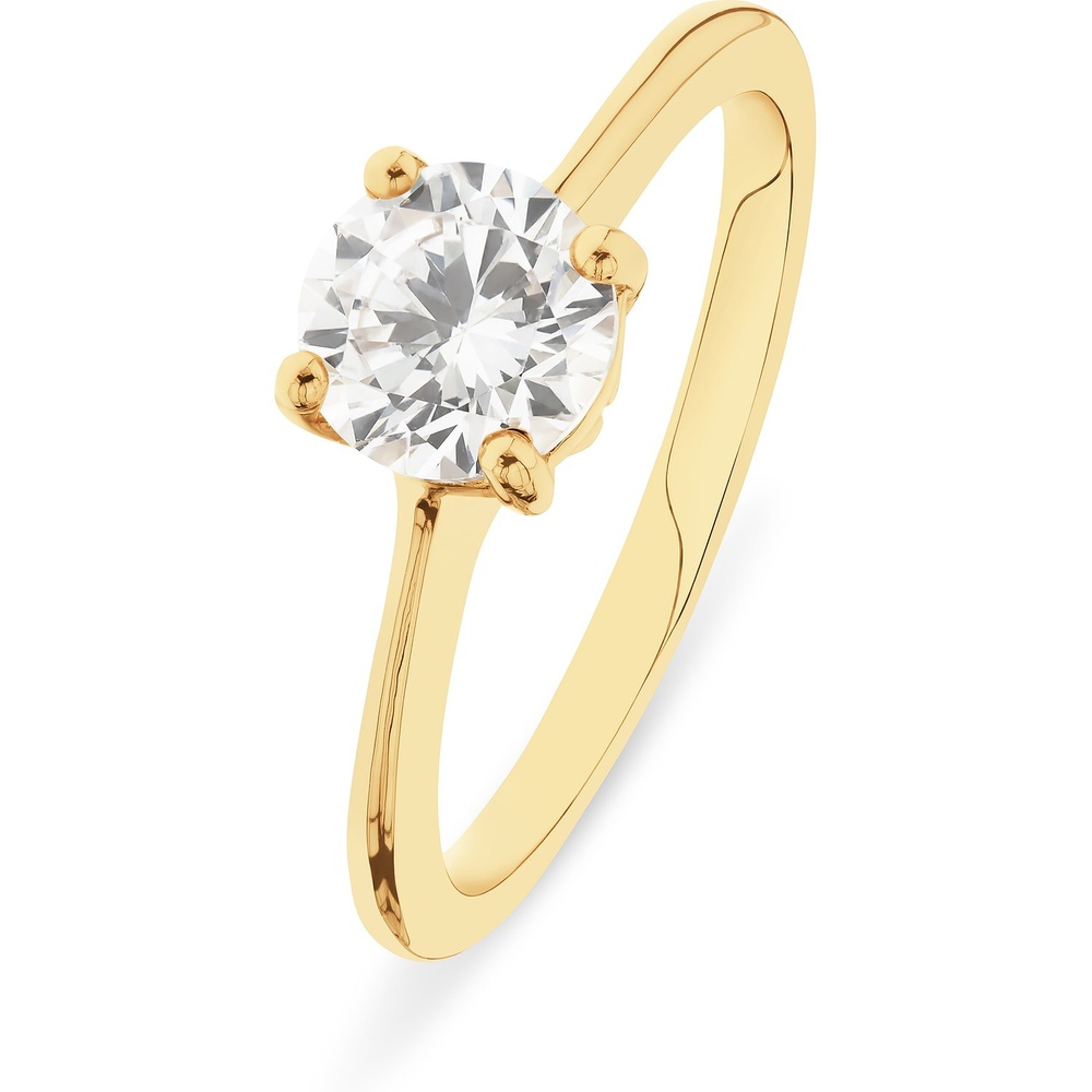 FAVS Bague pour femme 925 Argent or jaune Bague