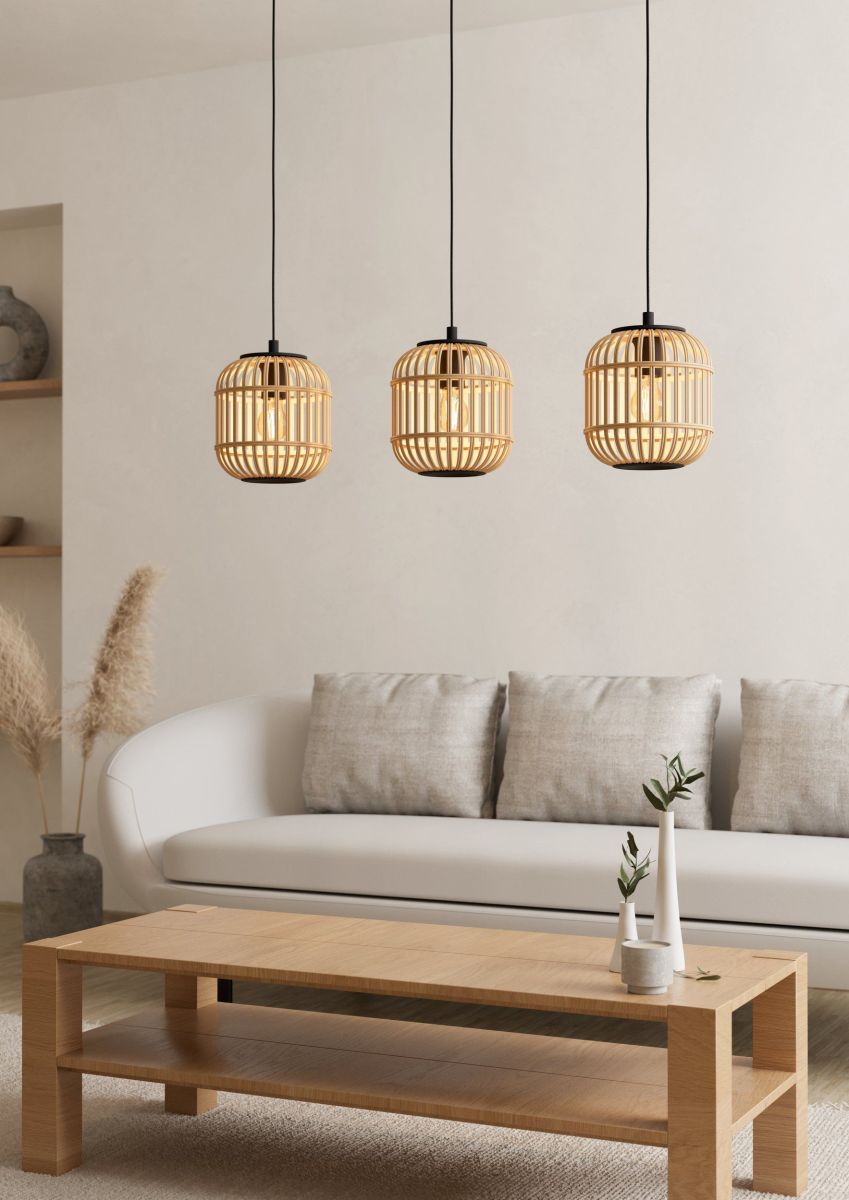 EGLO 3-flg Pendelleuchte Bordesley