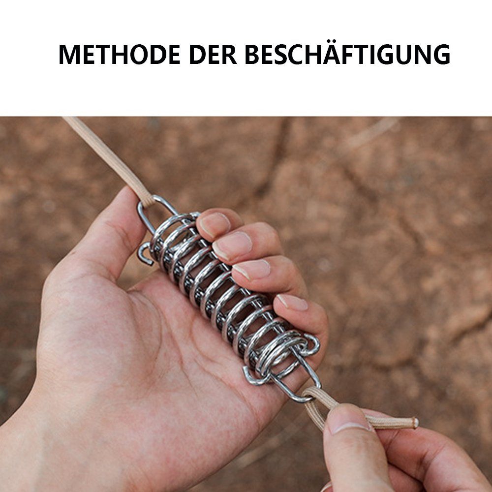 Fokelyi Sonnensegel Zeltfederschnalle,Camping Zelt Frühling Schnalle Set,5 Stücke