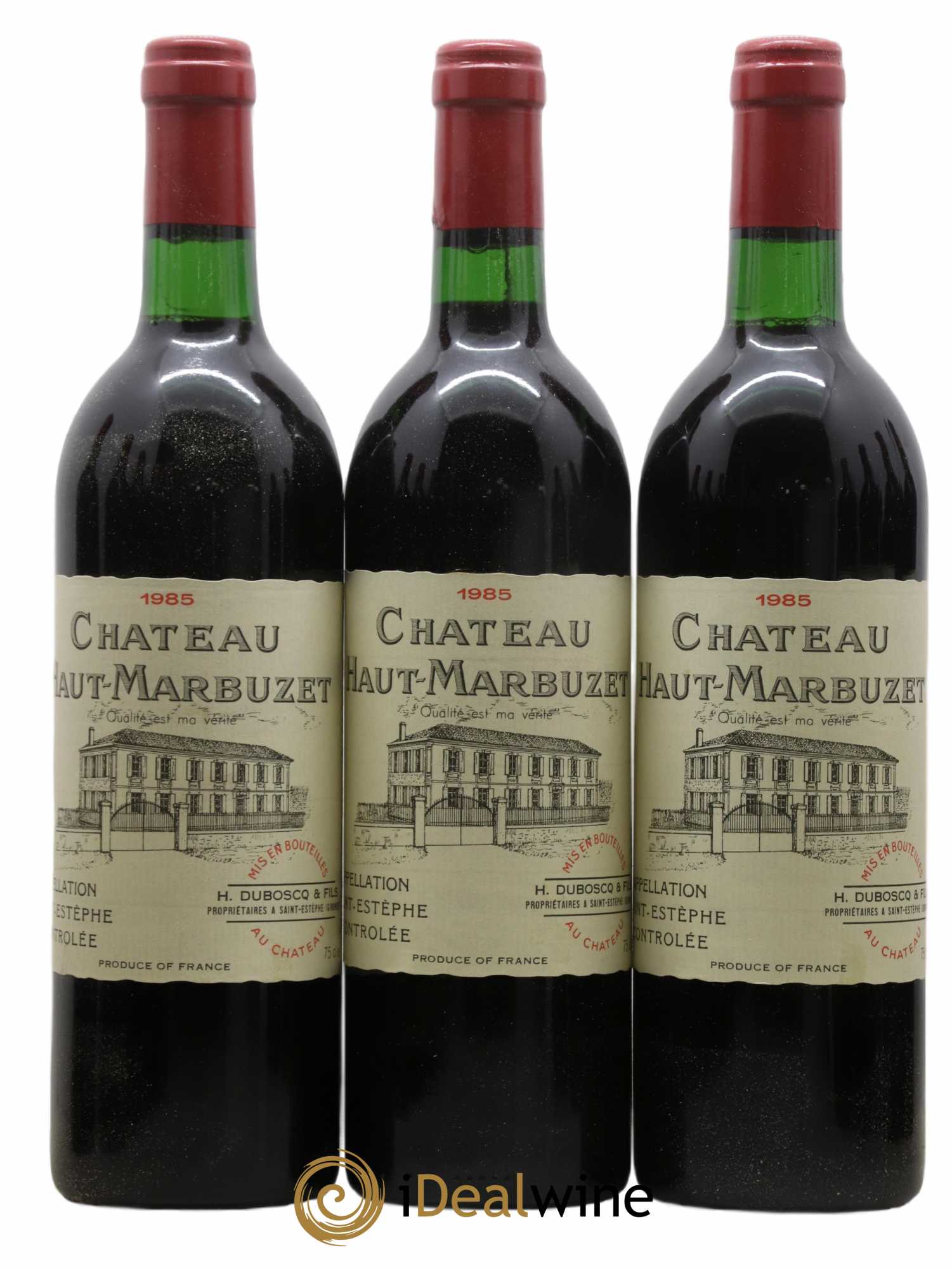 Château Haut Marbuzet  1985 - Lot de 12 Bouteilles
