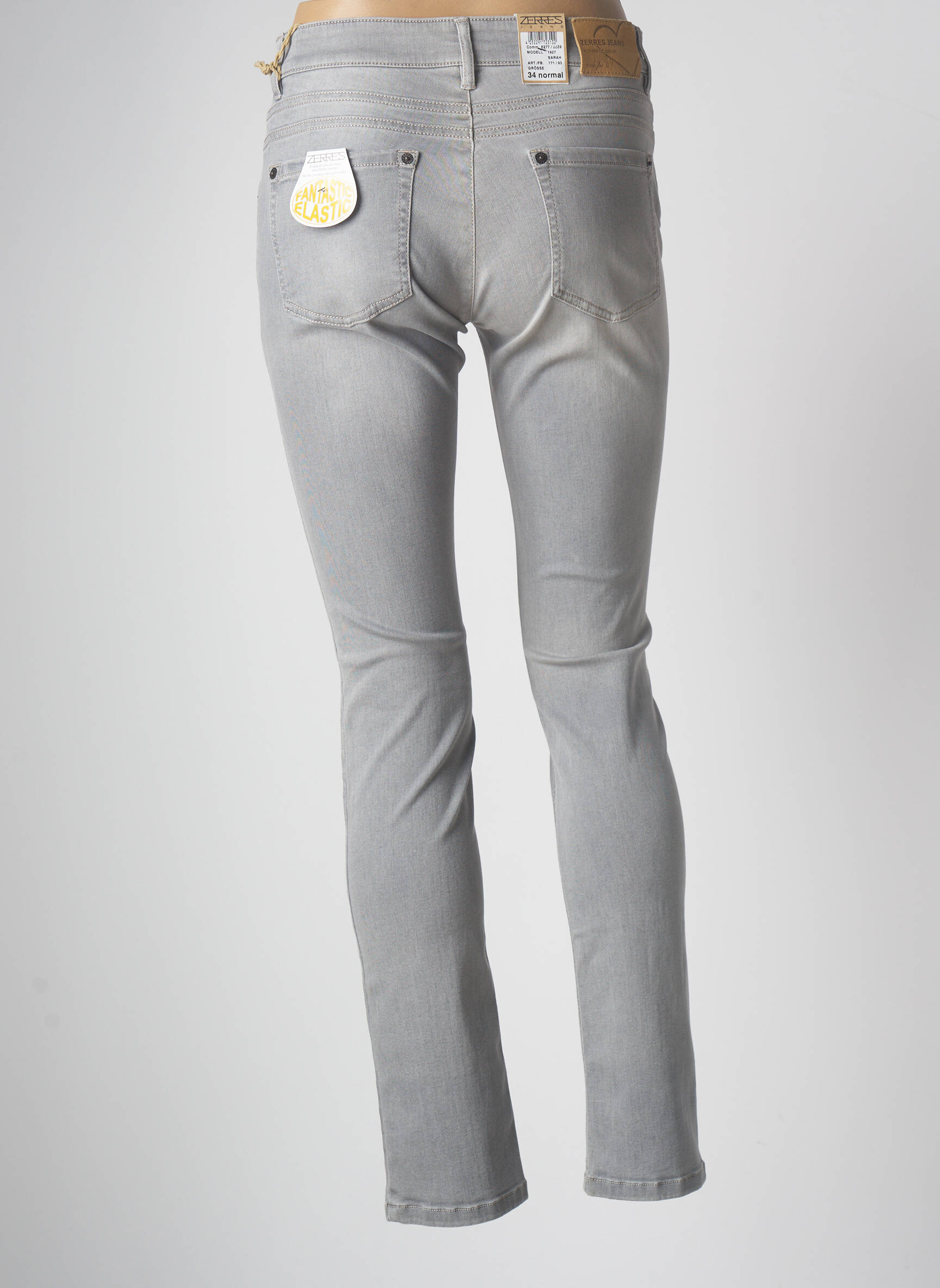 Zerres Jeans Coupe Slim Femme couleur gris