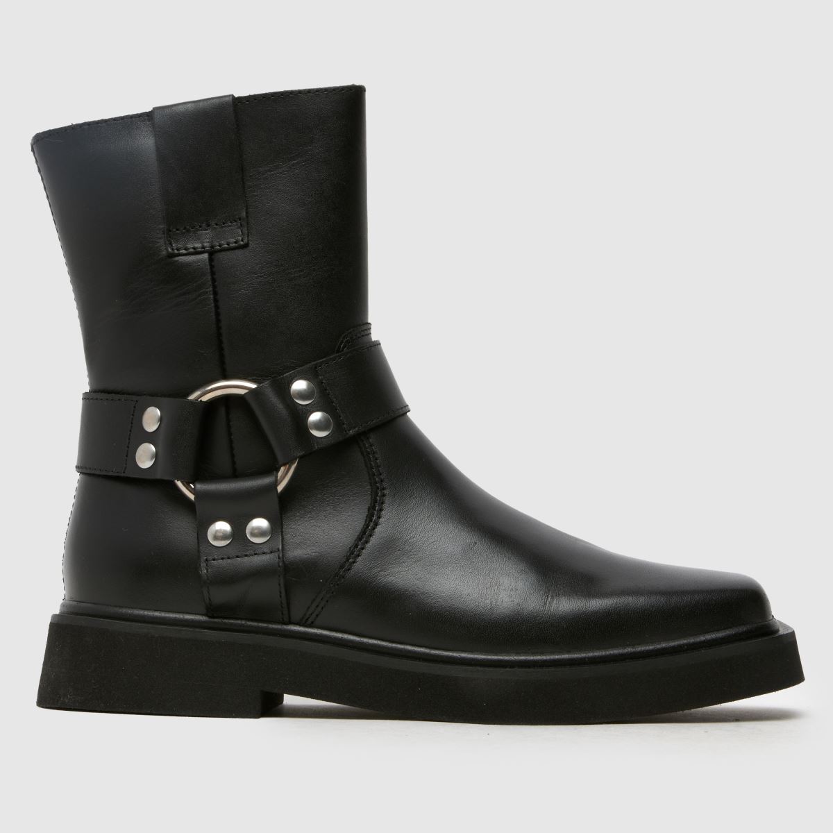 Schuh Cowan – Svarta, fyrkantiga hardwear-stövlar med fyrkantig tå