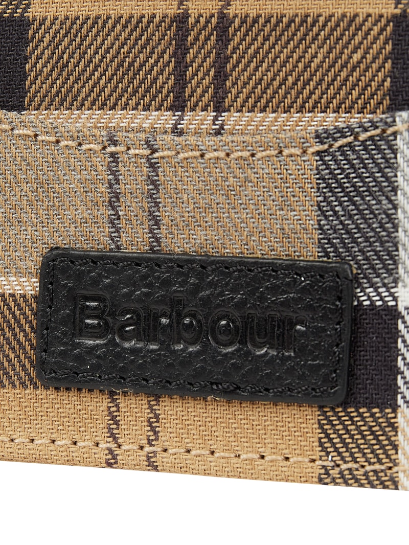 Kartenetui mit Tartan-Karo in khaki