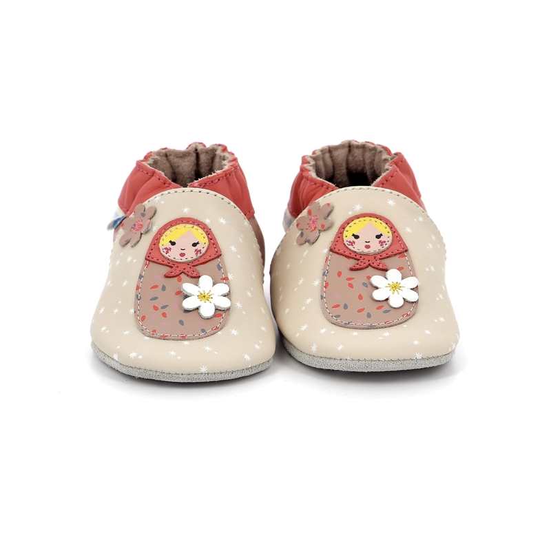 Chaussons cuir Flowerdolls