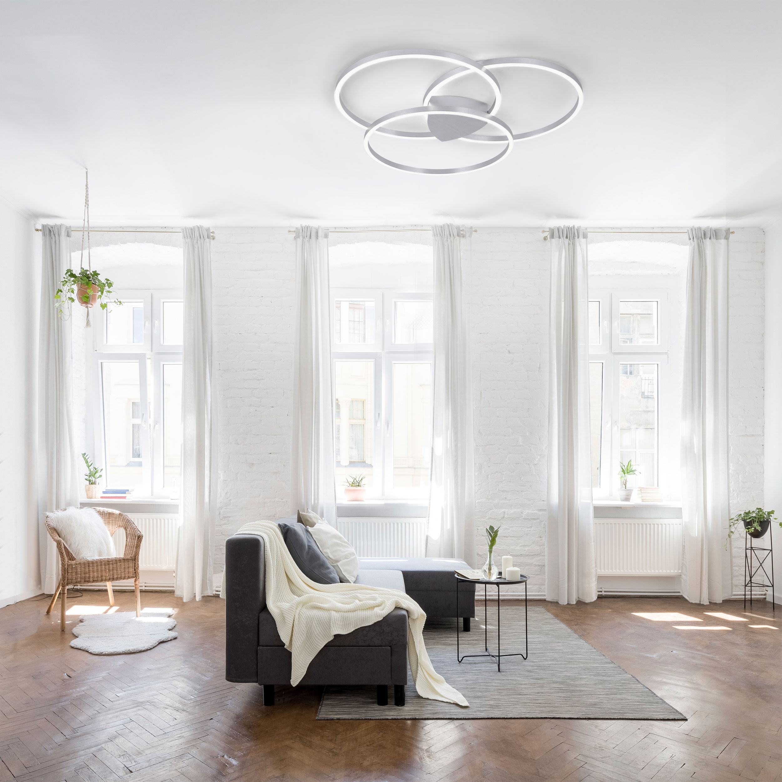QLED-Deckenleuchte 3flg