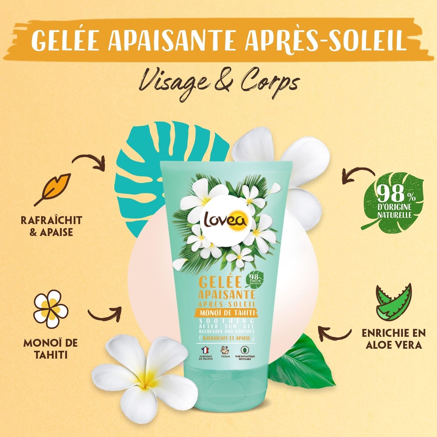 Lovea Gelatina Doposole Lenitiva con Monoi di Tahiti