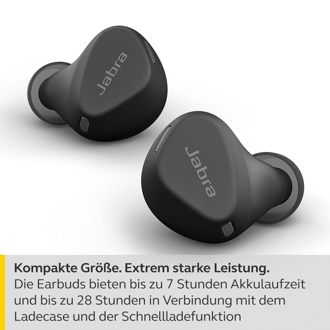Jabra Elite 4 active Bluetooth-Kopfhörer (Active Noise Cancelling (ANC), Freisprechfunktion, Sprachsteuerung, True Wireless, integrierte Steuerung für Anrufe und Musik, Alexa, Google Assistant, Siri, Bluetooth)