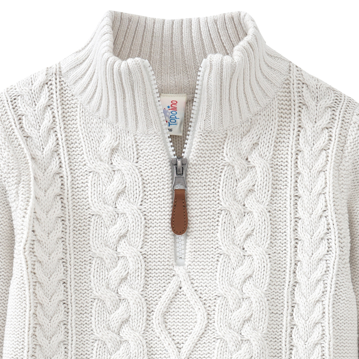 Jungen Strickpullover mit Zopfmuster