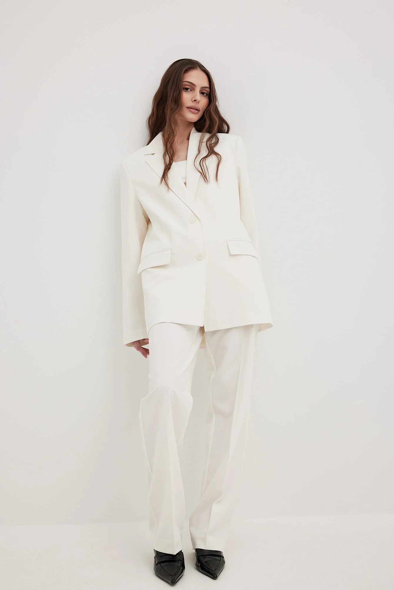 Anzughose mit mittlerer Taille und geradem Bein