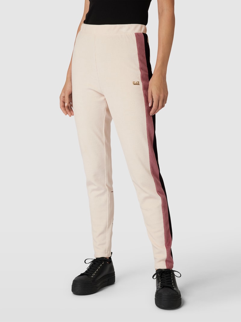 Sweatpants mit elastischem Bund in beige
