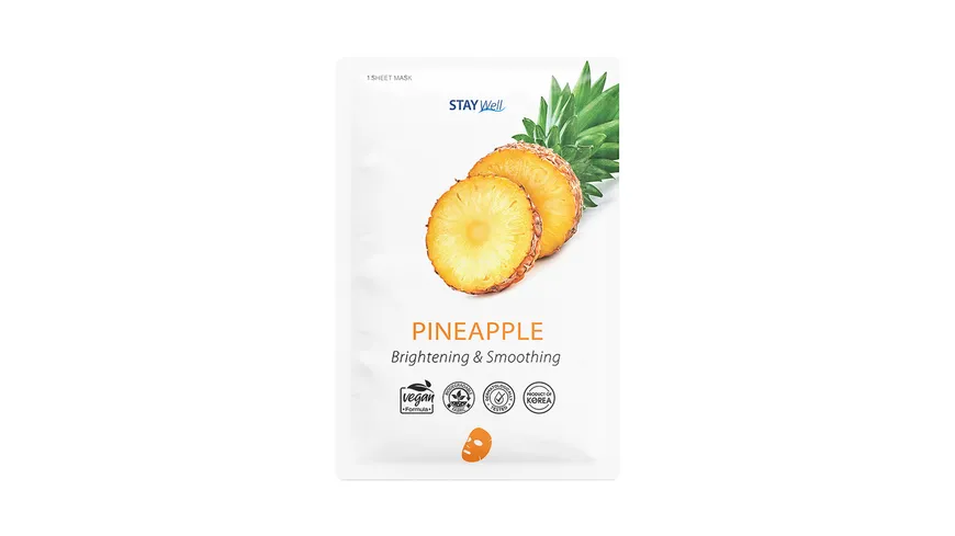 STAY Well Vegan sheet mask - PINEAPPLE