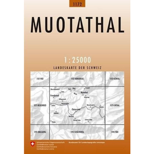 Swisstopo 1 : 25 000 Muotathal - Wanderkarte