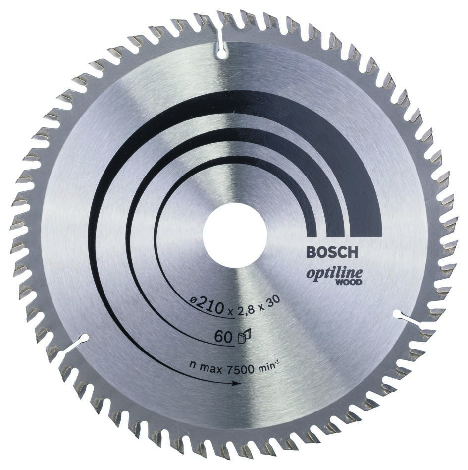 Bosch Blue Accessories 2608641190 Sirkelsagblad 210 x 30 x 60T Optiline Wood
