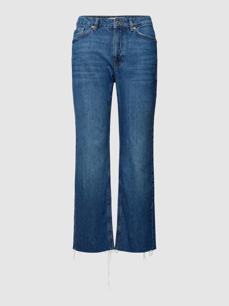 Jeans in verkürzter Passform Modell 'BLANCA' in blau meliert
