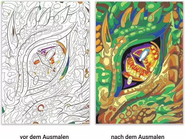 Malen nach Zahlen: Drachen