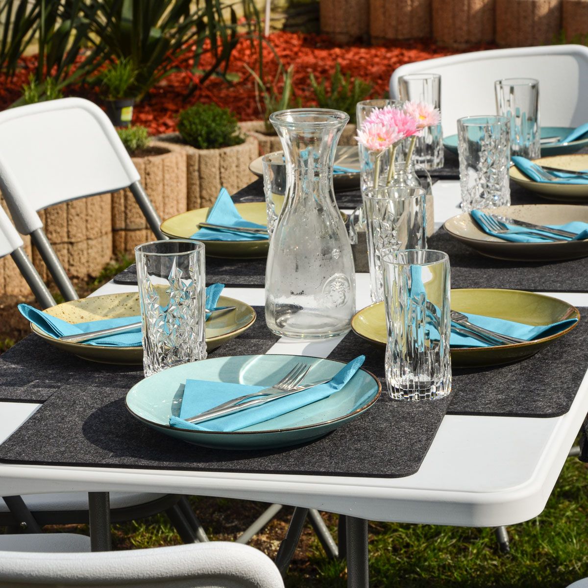 AMANKA 180x70 weißer Gartentisch