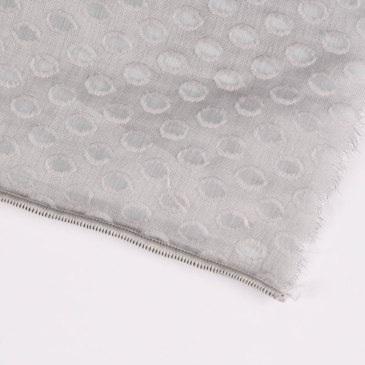 Meterware Rasch Textil Stores Punti Scherli Punkte hellgrau 300cm, stark perforiert, Kunstfaser, überbreit