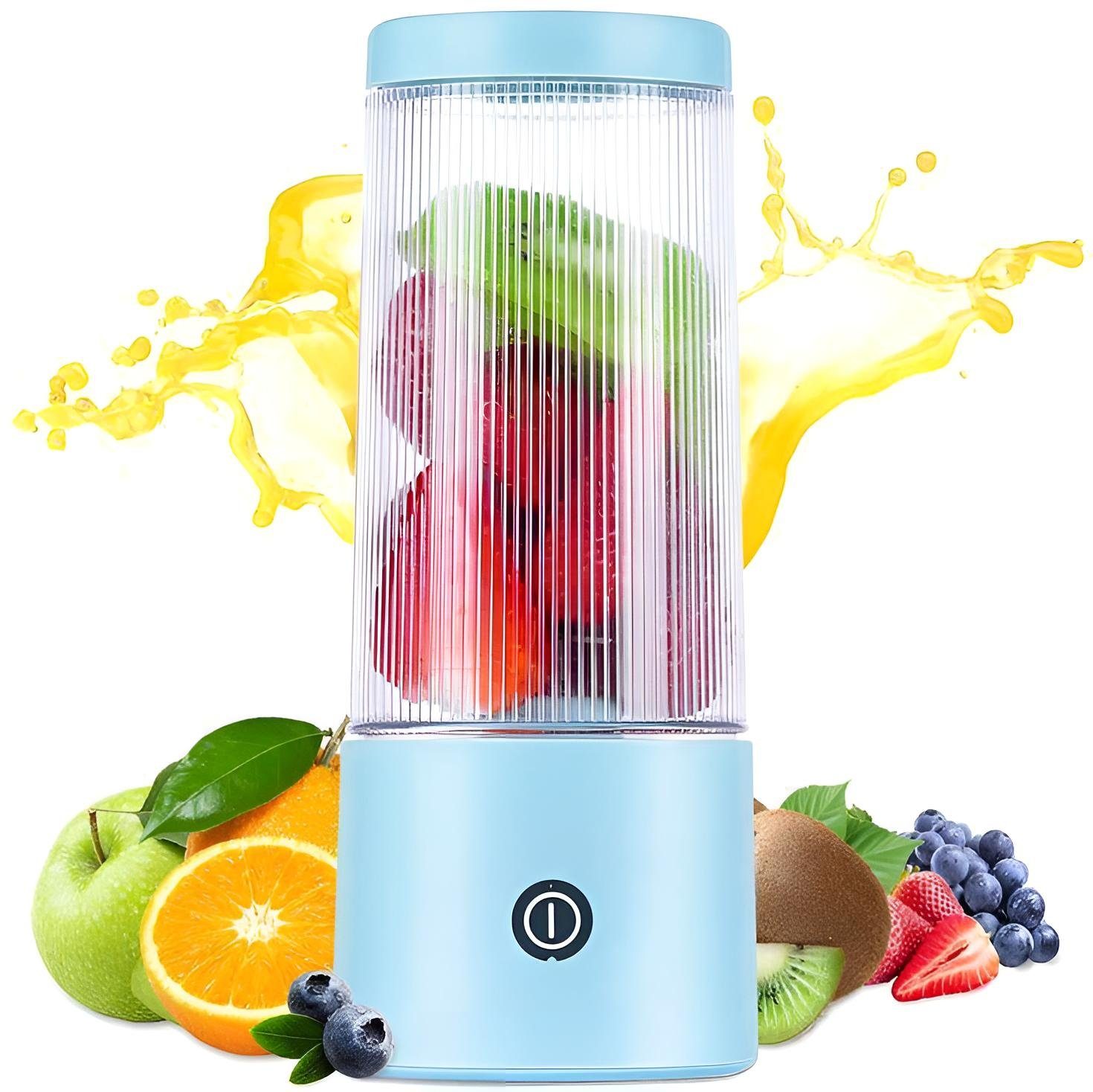 Diyarts Akku-Smoothie-Maker, 800,00 W, Mini-Mixer für Frucht-Smoothies und Shakes, Entsafter