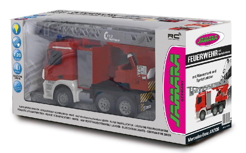 Jamara e.K. JAMARA Feuerwehr Drehleiter Mercedes-Benz Antos 1:20 2,4GHz mit Spritzfunktion