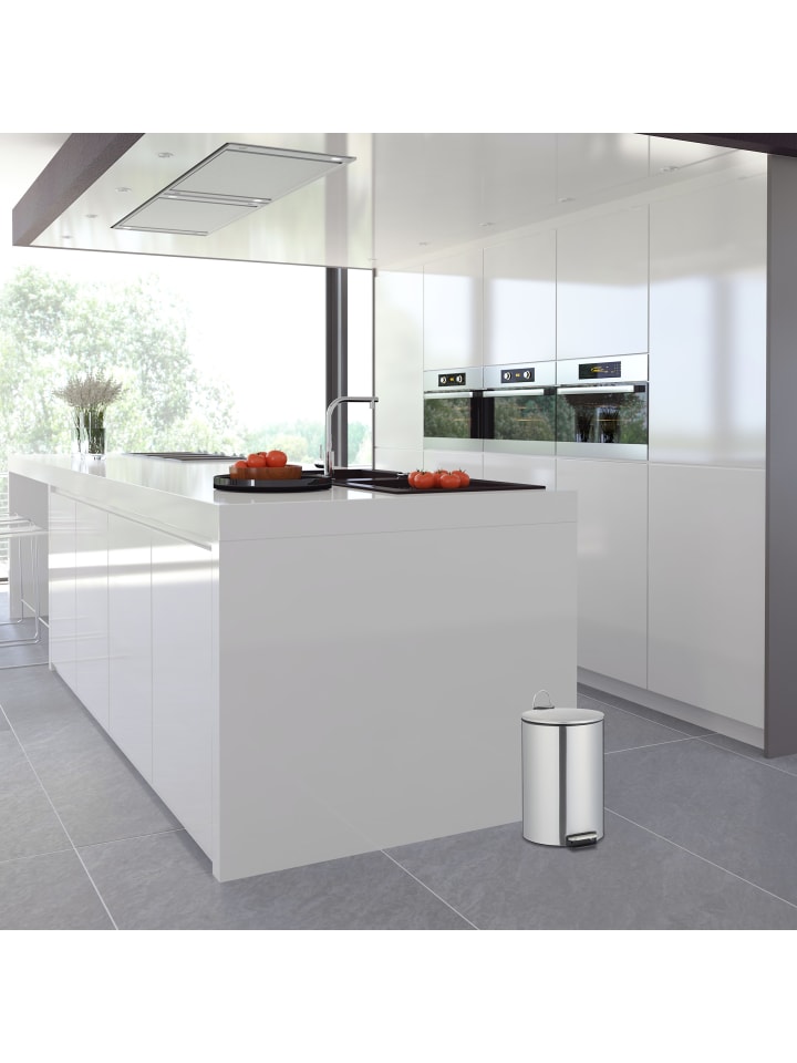 relaxdays Treteimer in Silber - 12 l günstig kaufen onesize