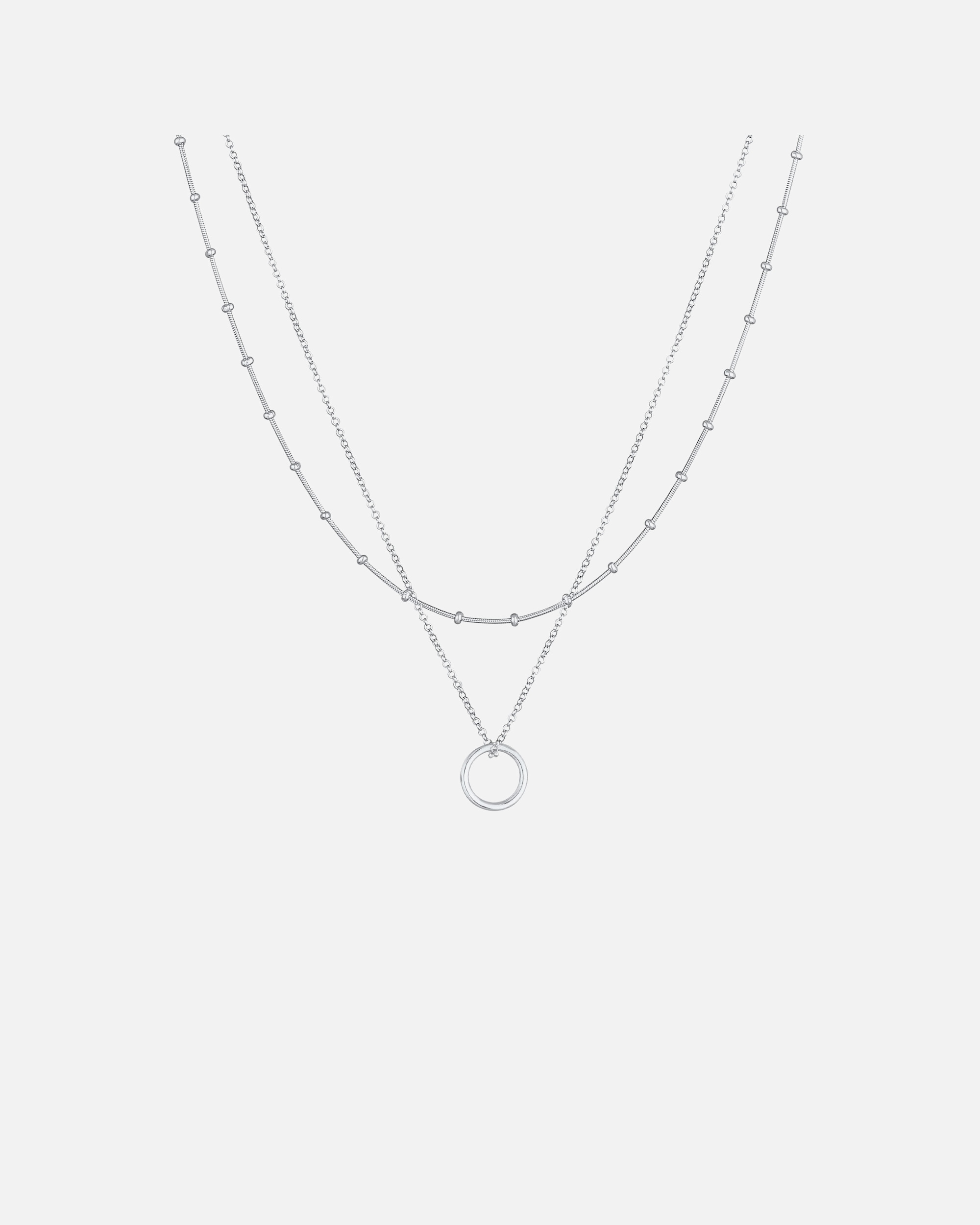 Colgante Elli Timeless de cadena con bola redonda para mujer en plata de ley 925