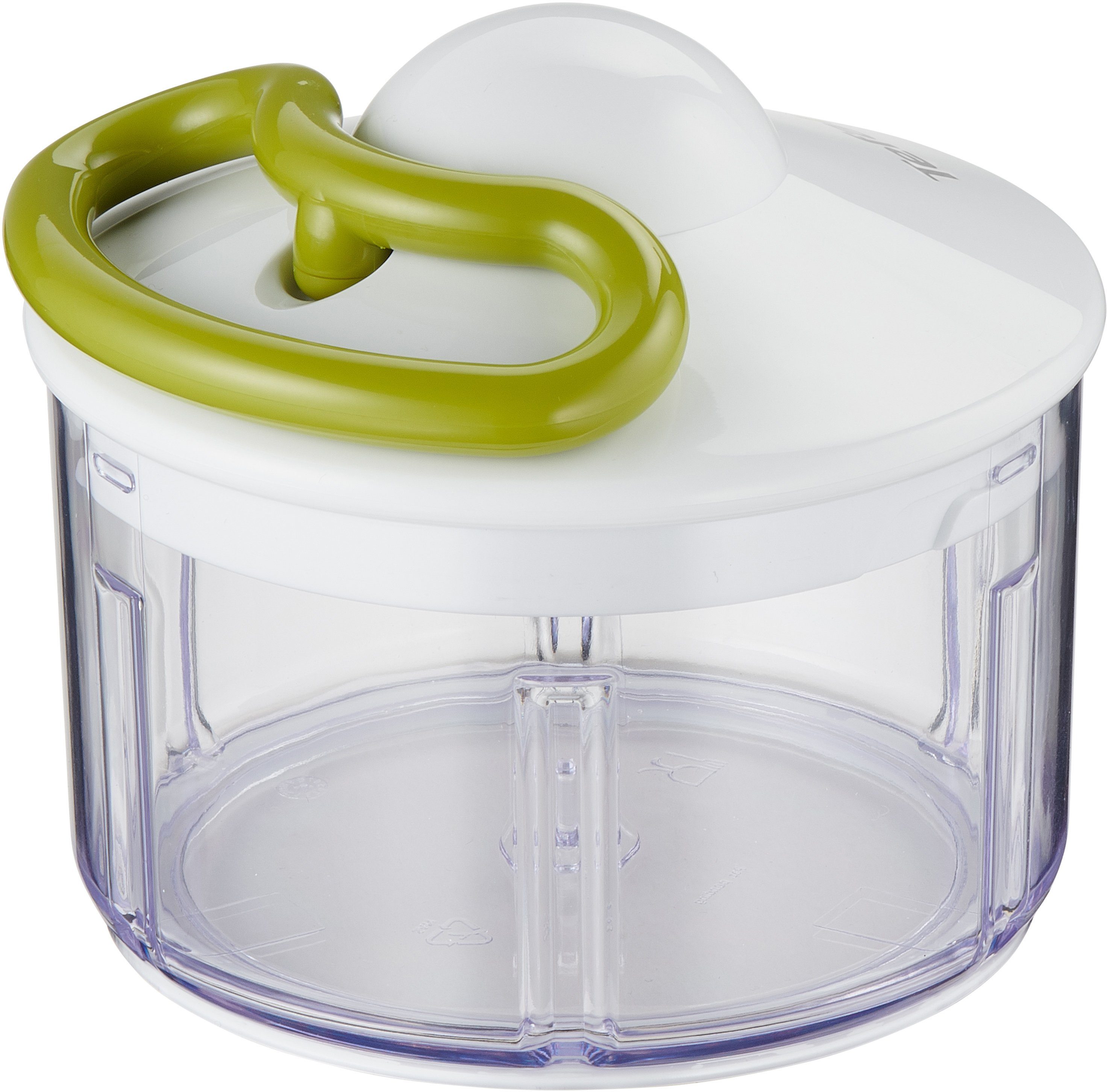 Tefal Gemüsehacker 5 Sekunden Zerkleinerer, 500ml, Edelstahlklingen, rutschfest, Soft-Touch-Griff, Weiß/Grün