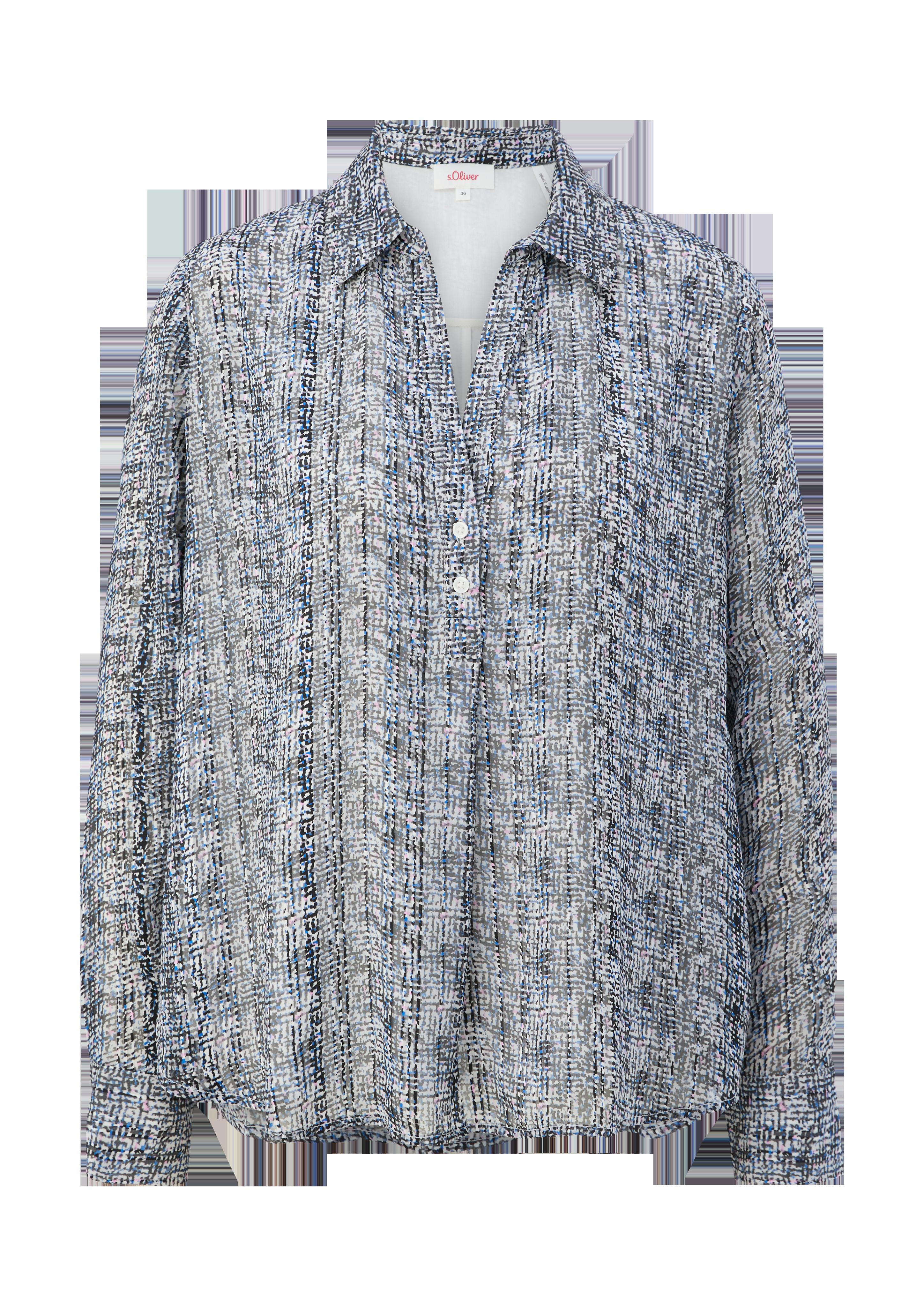 Gemusterte Satinbluse  2124772-02A2
