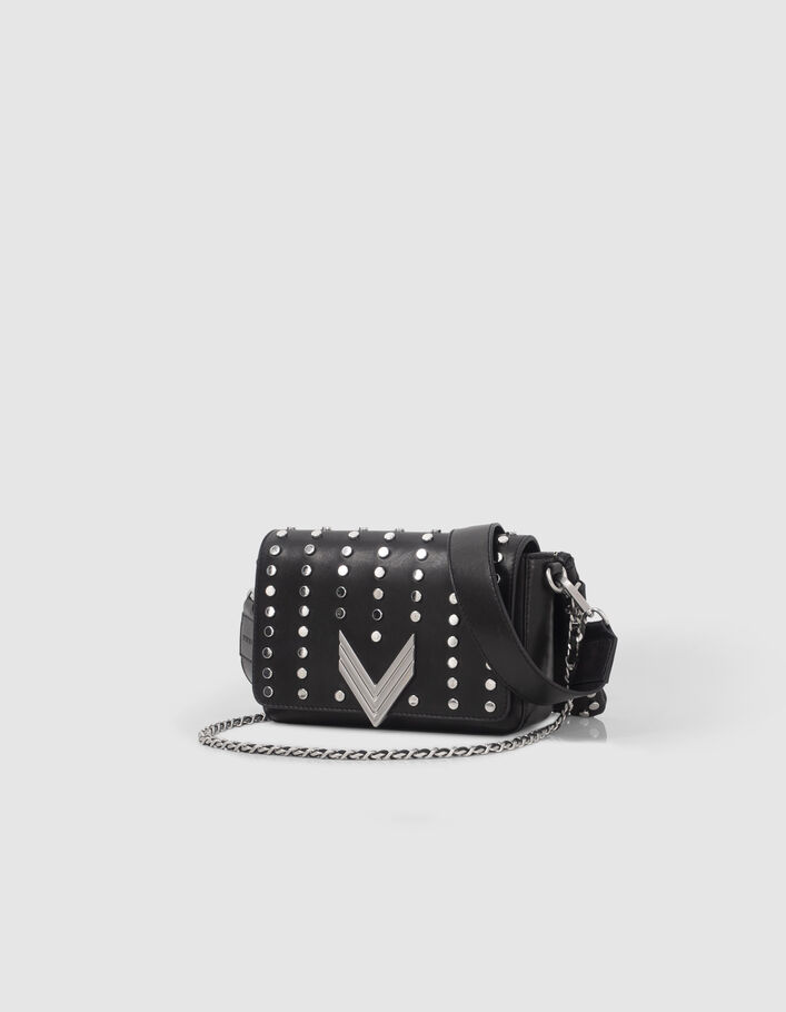 Le 111 BRONX noir cuir maxi clous Femme