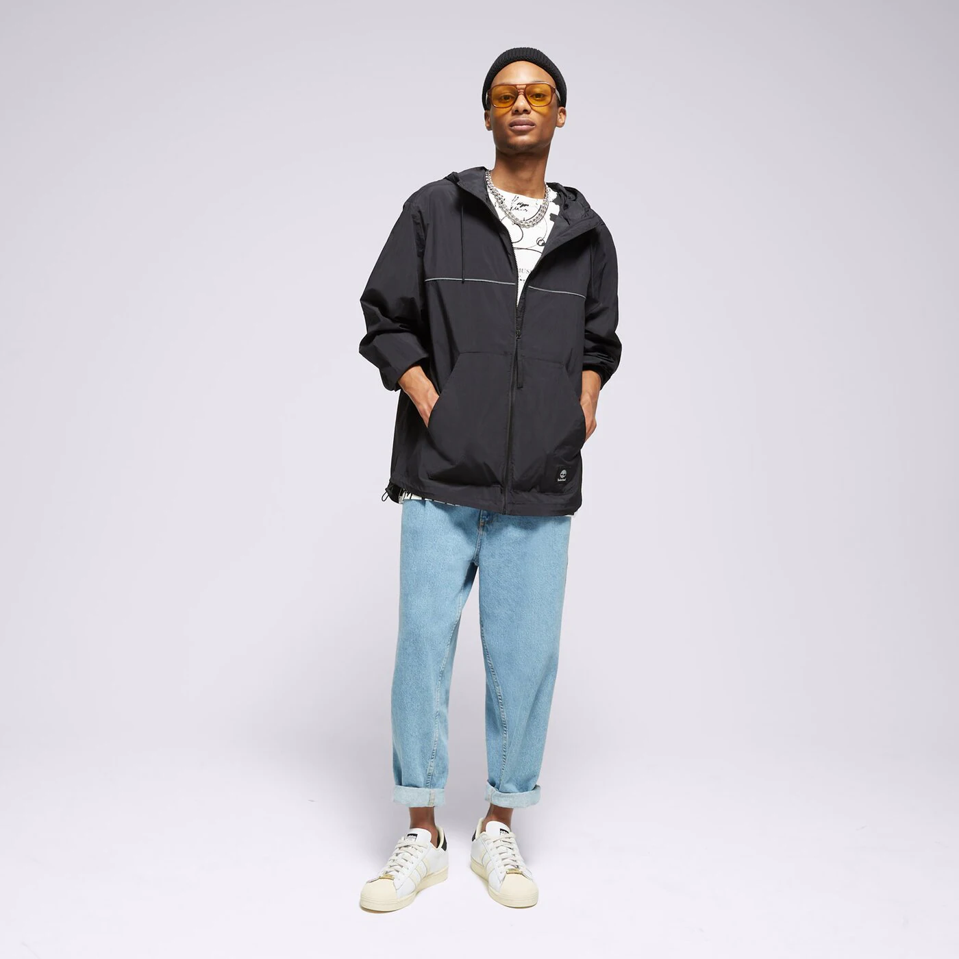 TIMBERLAND JACKE WINDBREAKER FULL-ZIP JACKET Schwarz