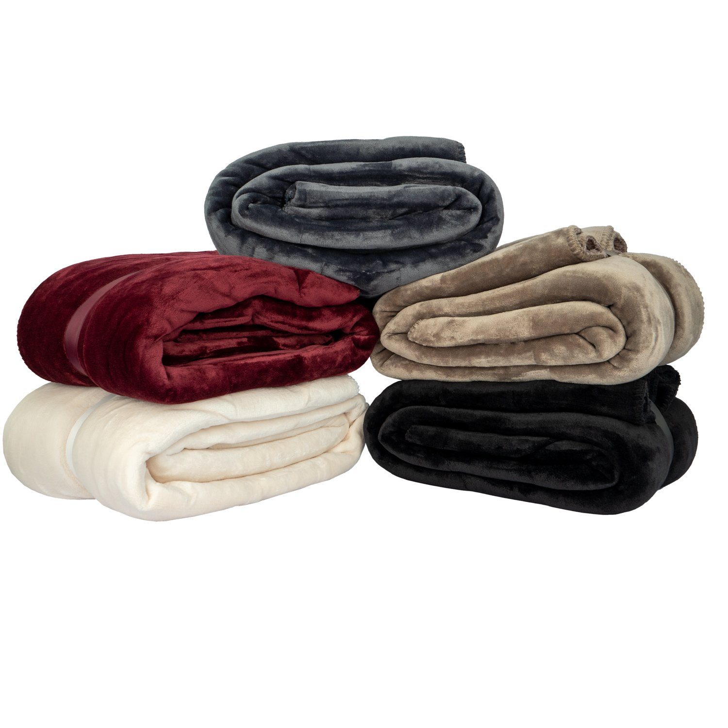 Wohndecke Flanell und Sherpa, VIVA Home, Oberseite weicher Flanell und Rückseite wärmendes Sherpa