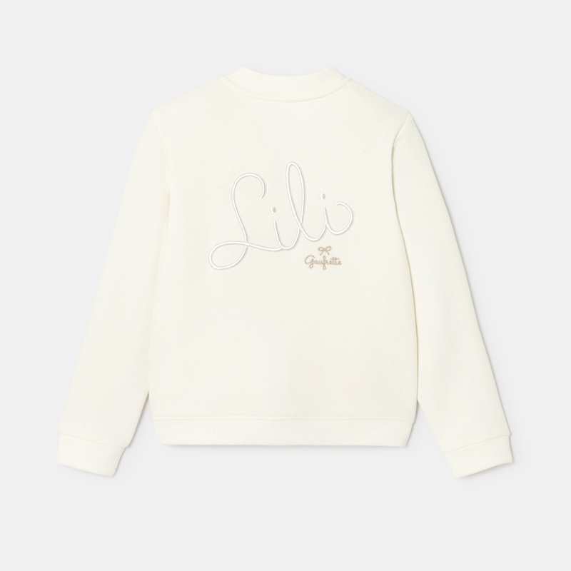 Sweat teddy Lili Gaufrette fille blanc