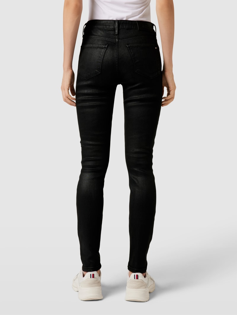 Skinny Fit Jeans mit Stretch-Anteil Modell 'FLEX COMO' in schwarz