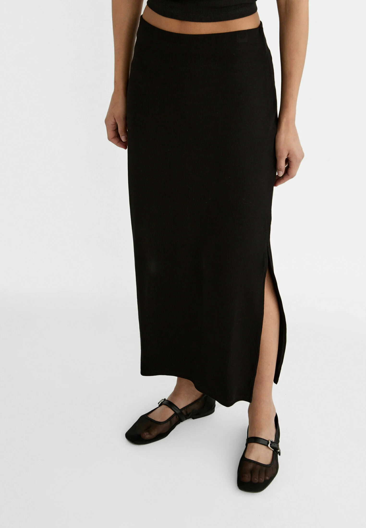 Falda larga Stradivarius