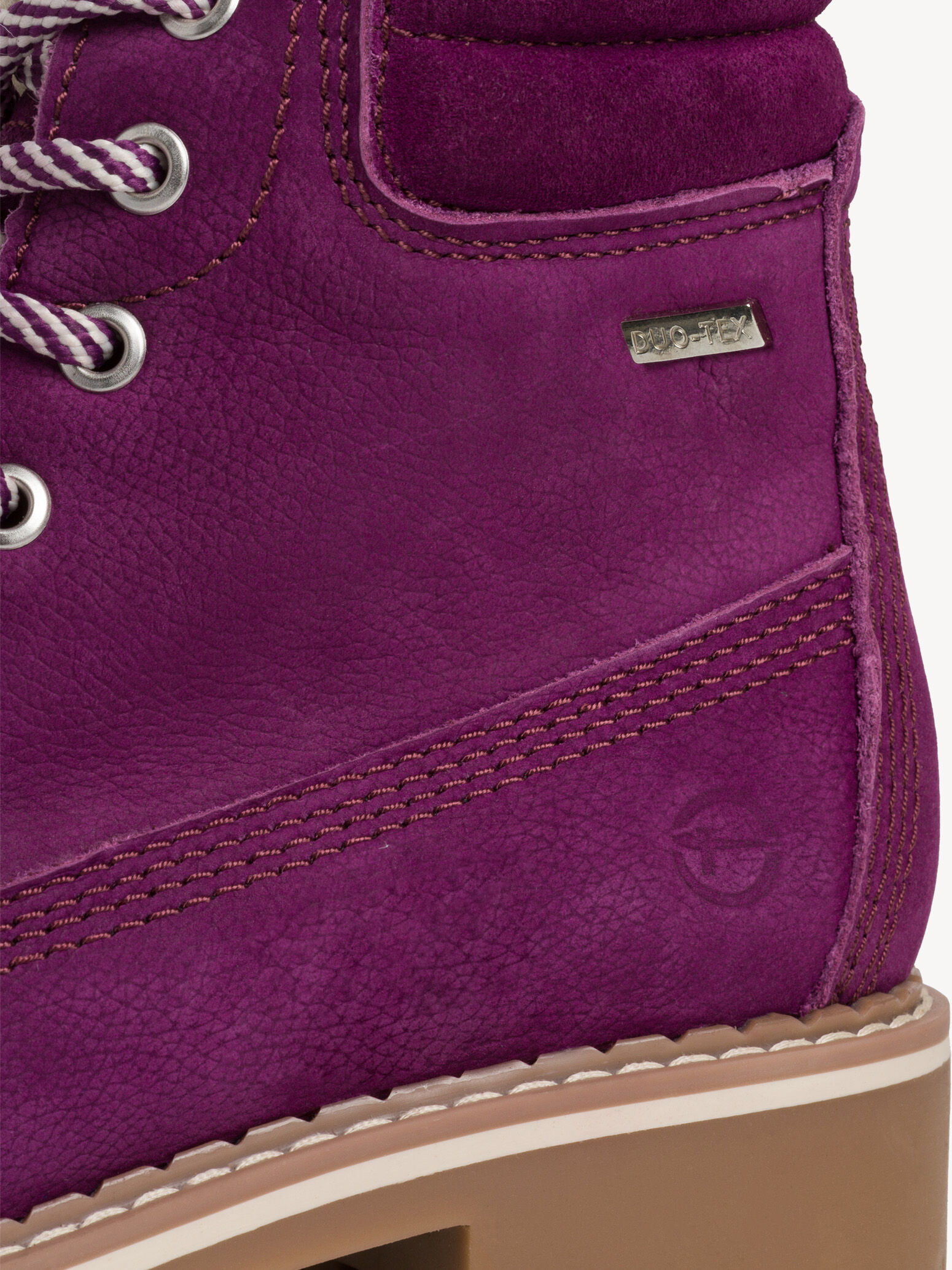 Bottine en cuir - mauve doublure chaude