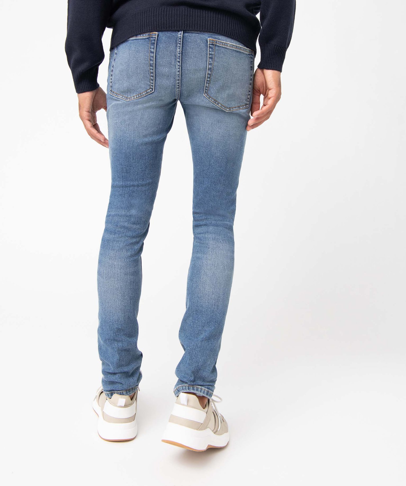 Jean homme coupe Skinny délavé stone | GEMO