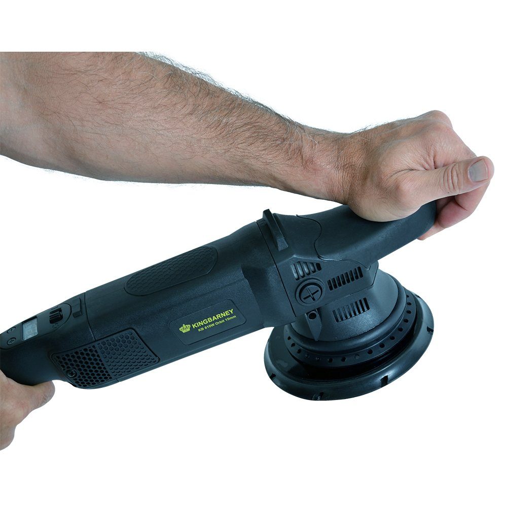 PROMAFIT Exzenter Poliermaschine Poliermaschine 810 W 15mm Hub (XXL), 1650 min. U/min, 4800 max. U/min, (Set, XXL), ohne Akku und Ladegerät, Poliermaschine für Rechts- und Linkshänder